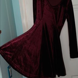 pretty red velvet dress
